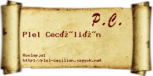 Plel Cecílián névjegykártya